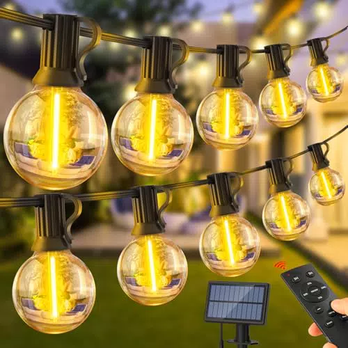 Warlisou Catena Luminosa Solare per Giardino con Telecomando - 15M LED