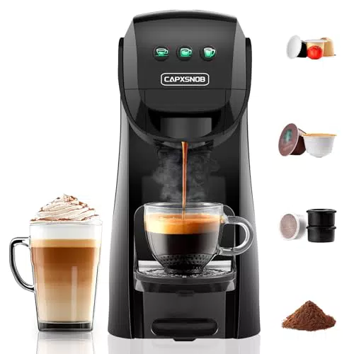Warriors1 Macchina da Caffè 4 in 1 per Nespresso, Lavazza e Dolce Gusto