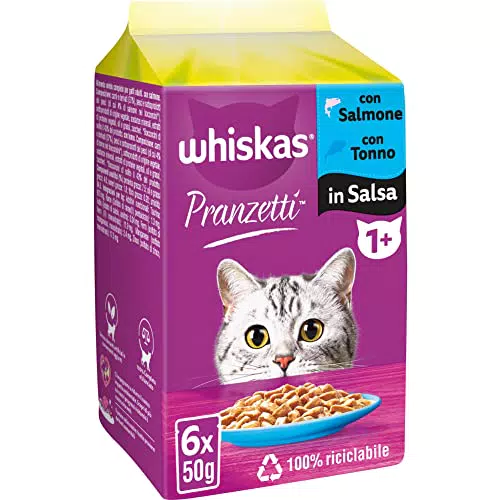 Whiskas Pranzetti Selezione di Pesce - Cibo Umido per Gatti Adulto