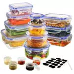 YASHE Contenitori Ermetici per Alimenti, Sicuri in Microonde e Lavastoviglie