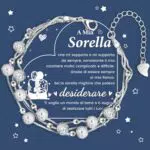 YELUWA Bracciale in Argento 925 con Perline - Regalo Perfetto per Sorelle