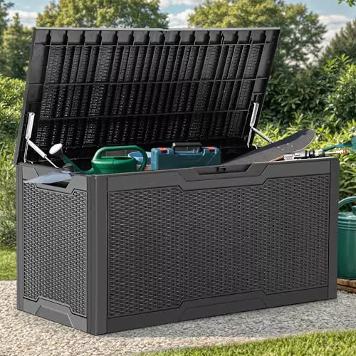 YITAHOME Baule da Giardino Impermeabile e Chiudibile a Chiave per Esterno