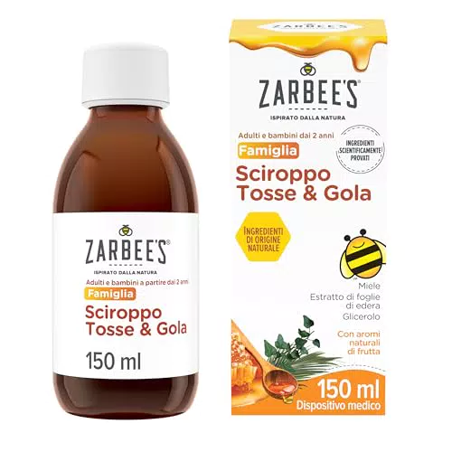 Zarbee's Sciroppo Tosse e Gola per Adulti e Bambini con Miele Puro