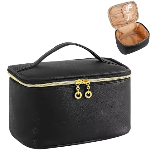 ZIOSINM Beauty Case da Viaggio Organizer per Trucchi e Pennelli