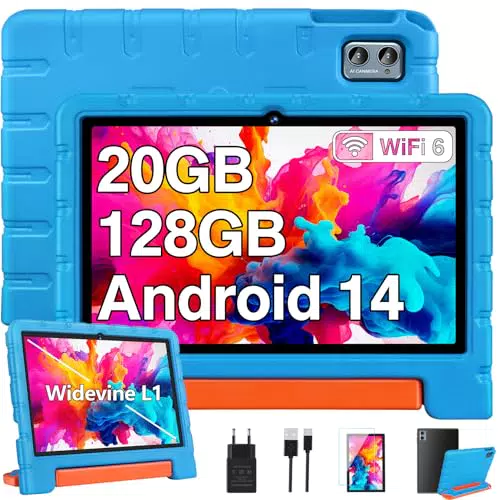 ZIOVO Tablet Android 10 Pollici per Bambini, 20GB RAM, 128GB ROM, WiFi 6