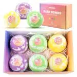 RISVOWO Bombe da Bagno Fatte a Mano Profumate, Regalo Biologico per Bambini