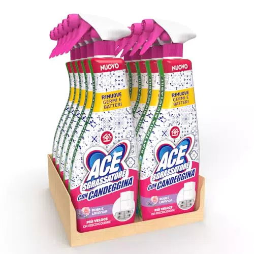 ACE Spray Sgrassatore con Candeggina e Profumo di Rosa e Lavanda