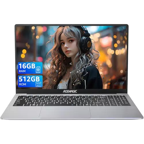 ACEMAGIC Laptop 15,6" FHD, Intel Alder Lake N95, 16GB RAM, 512GB SSD, Metal Case