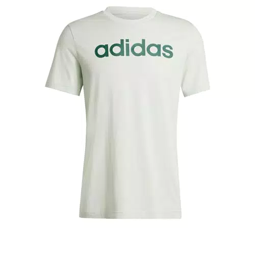 Adidas Uomo Essentials Single Jersey Linear Logo T-Shirt
