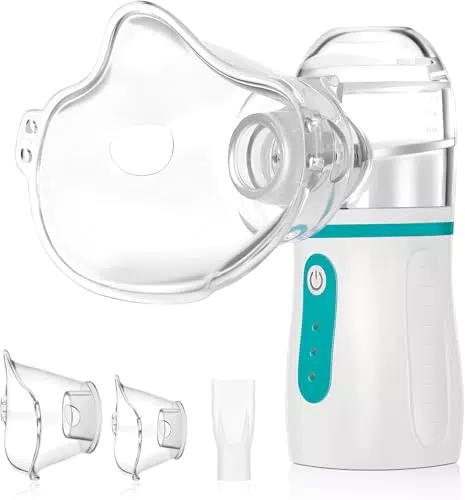 Aerosol Portatile Nebulizzatore Ultrasuoni per Adulti e Bambini con Pulizia Automatica