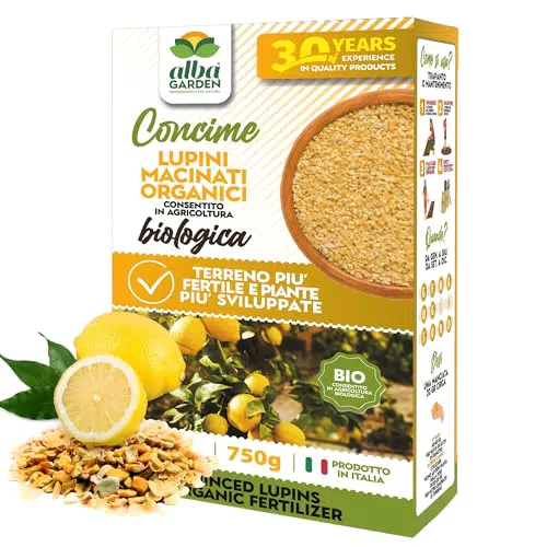 Albagarden Lupini Macinati - Concime Biologico per Agrumi e Piante Acidofile