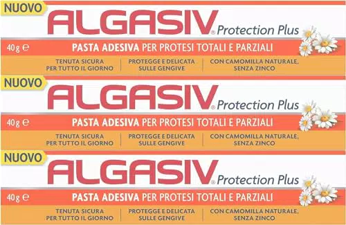 Algasiv Pasta Adesiva per Protesi Totali e Parziali con Camomilla Naturale