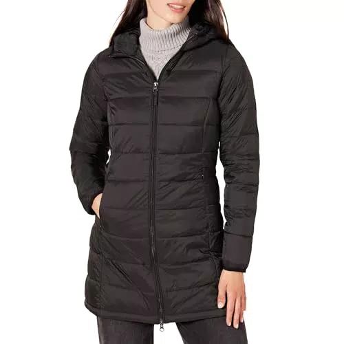 Amazon Essentials Cappotto di Piumino Leggero Impermeabile con Cappuccio Donna