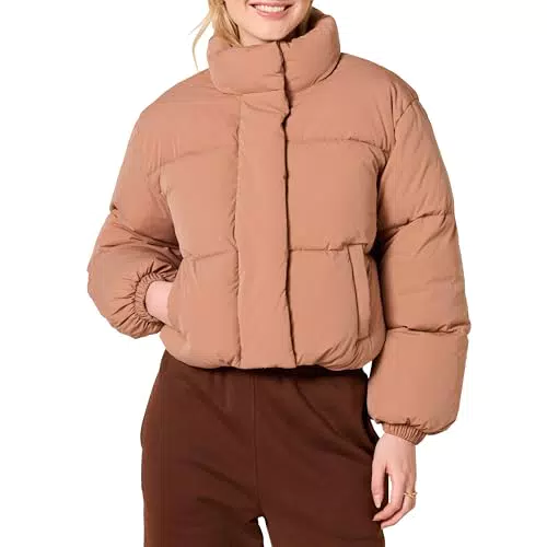 Amazon Essentials Piumino Corto con Cerniera a Tutta Lunghezza Donna