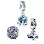 Amuefer Ciondolo Mondo Marino Polpo per Bracciale e Collana - Regali per Donne
