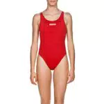 Arena Solid Swim Tech High Costume Intero Donna - Costume Sportivo MaxLife UPF 50+