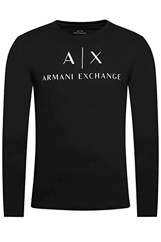 Armani Exchange Long Sleeve Logo Crewneck T-Shirt