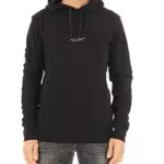 Pull-Over Hooded Sweatshirt with Front Back Logo, Felpa con Cappuccio