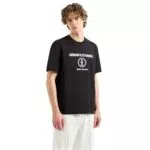 Armani Exchange T-Shirt Regular Fit Logo AX Imbottito con Taglio Circolare