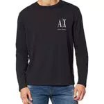 Armani Exchange T-shirt a maniche lunghe con logo frontale per uomo