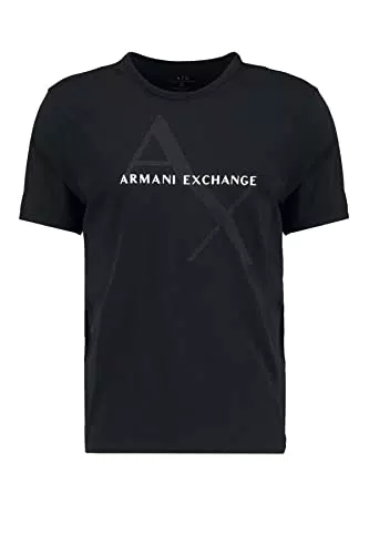 Armani Exchange T-shirt Classica in Cotone con Logo per Uomo