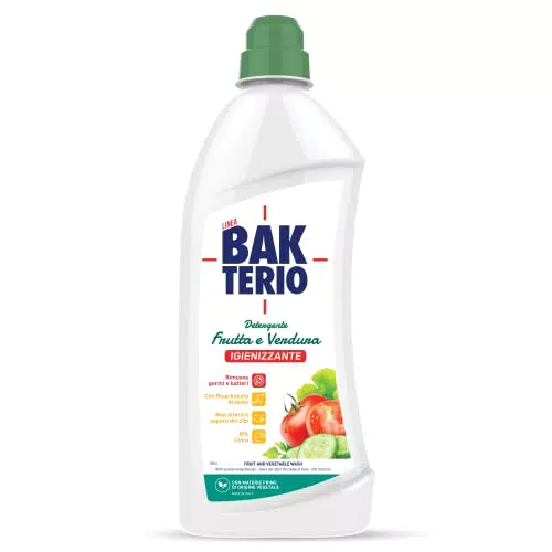 Bakterio Detergente Igienizzante per Frutta e Verdura con Ingredienti Vegetali
