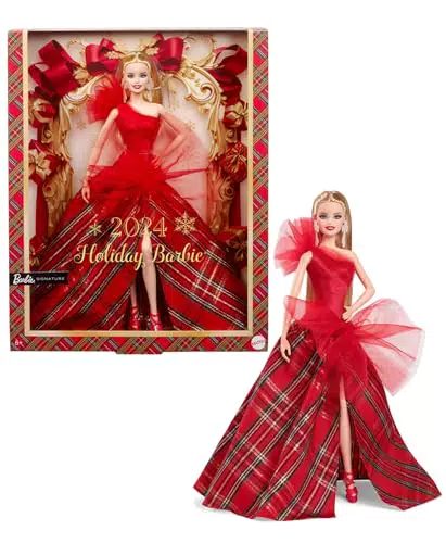 Barbie Signature Doll 2024 Holiday - Fashion Doll da collezione in confezione esposizione