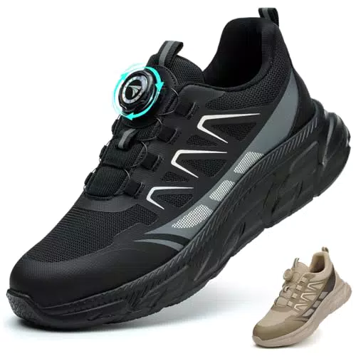 BAXIWUY Scarpe Antinfortunistiche Uomo e Donna, Sneakers Alte Antiscivolo Comode