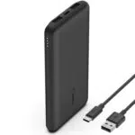 Belkin Power Bank 10000mAh, Caricabatteria USB-C e USB-A, Ricarica 15W