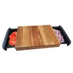 Bergner Tagliere da Cucina in Legno d'Acacia con Cassetti Estraibili