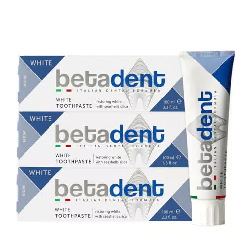 Betadent Dentifricio White Sbiancante - Delicato, Antiplacca e Antitartaro