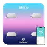 Bilancia pesapersone Bluetooth con 7 dati e schermo LED per iOS e Android