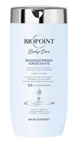 Biopoint Crema Idratante per Doccia - Detergente Tonificante per Pelle Morbida