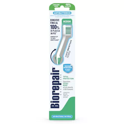 Biorepair Spazzolino Denti Total Protection Antibatterico con Setole Medie