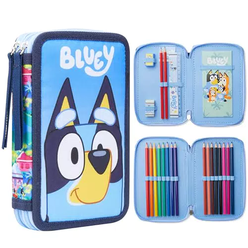 BlueY Astuccio per Matite con Cancelleria per Bambini e Accessori Scuola