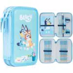 BlueY Astuccio Scuola con 2 Scomparti e Cancelleria Inclusa - Accessori Scuola
