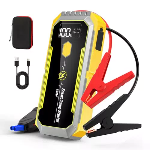Catteria Booster Avviamento Auto 3000A 20000mAh Jump Starter con Torcia LED