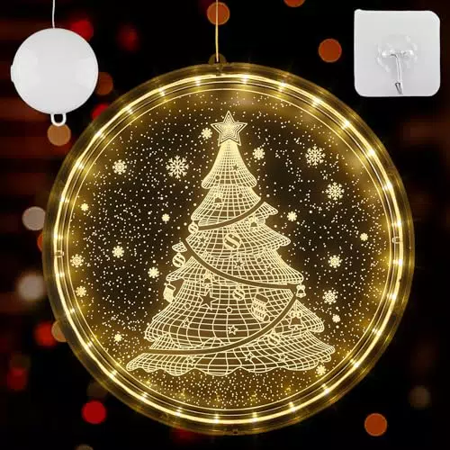 BORDEAG Luce Decorativa Natalizia da Appendere per Interni ed Esterni
