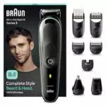 Braun Regolabarba Tagliacapelli Uomo, Rasoio Elettrico Barba e Capelli, MGK3441