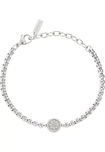 Breil Bracciale Uomo Ketch in Acciaio Lucido con Simbolo da Marinaio
