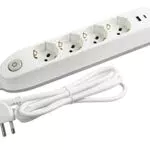 BTICINO Ciabatta Multipresa Elettrica Poker con 2 Prese USB e Interruttore