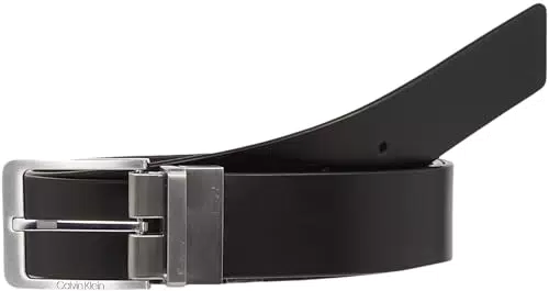 Calvin Klein Cintura Uomo Fibbia Quadrata in Marrone
