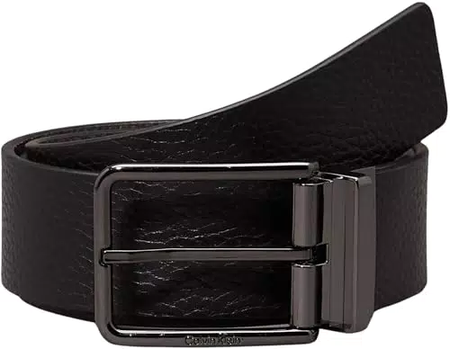 Calvin Klein Cintura in Pelle per Uomo - Modello CK Black/Dk Brown