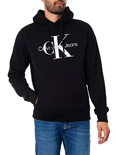 Calvin Klein Jeans Felpa Uomo Core Monologo con Cappuccio