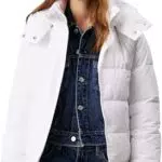 Calvin Klein Piumino Matte Short Puffer con Cappuccio per Donna