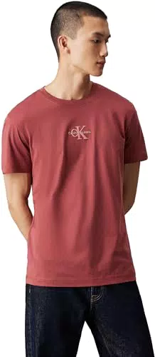 Calvin Klein Jeans T-Shirt Uomo Maniche Corte Monologo Scollo Rotondo