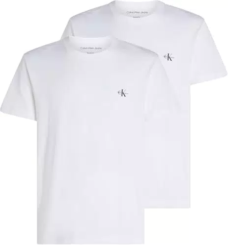 Calvin Klein T-shirt Maniche Corte Uomo Modello Monologo Scollo Rotondo