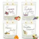 Candele Profumate in Cera di Soia - Set Regalo per Aromaterapia e Relax
