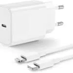 Apple Caricatore 20W con Cavo USB-C Lightning per iPhone 14/13/12/11/XS/SE
