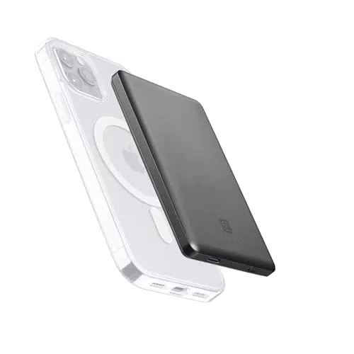 Cellularline Power Bank MAG LITE 5000 - Caricabatterie Portatile Wireless 7.5W